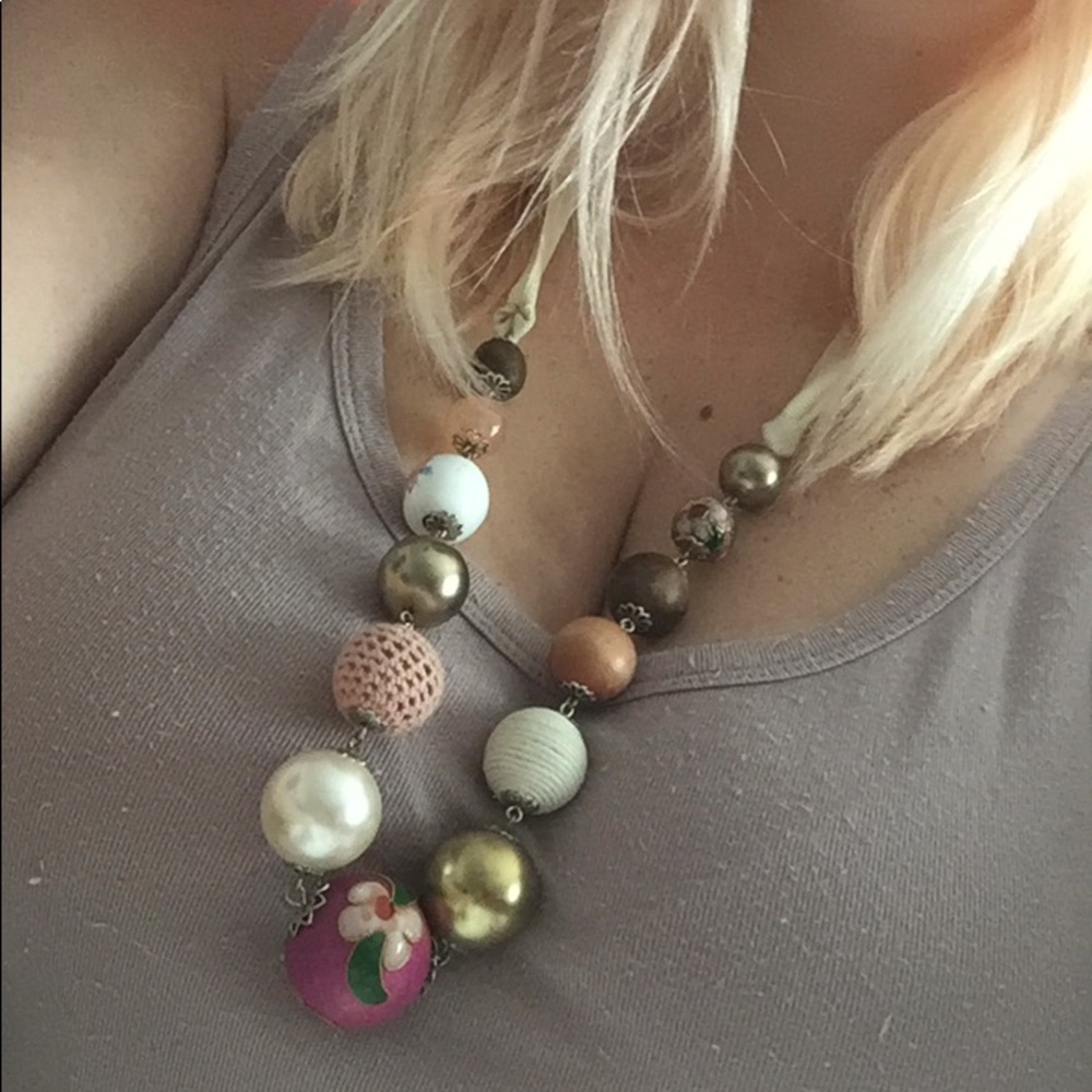 Long bead necklace